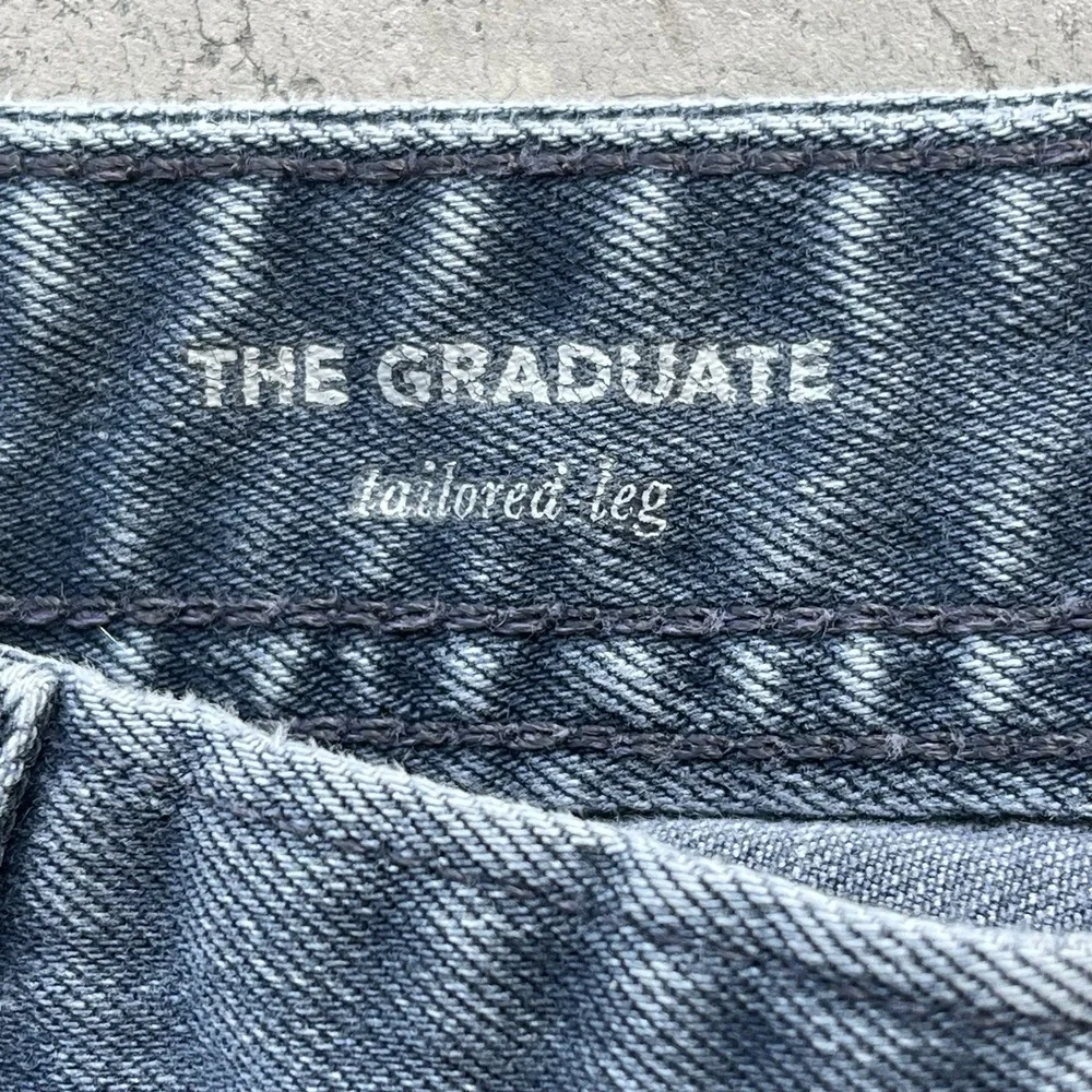 AG Adriano Goldschmied Jeans The Graduate Tailored Leg Mens 32x28 Gray Ripped
